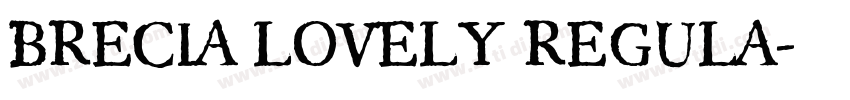 BRECIA LOVELY REGULA字体转换
